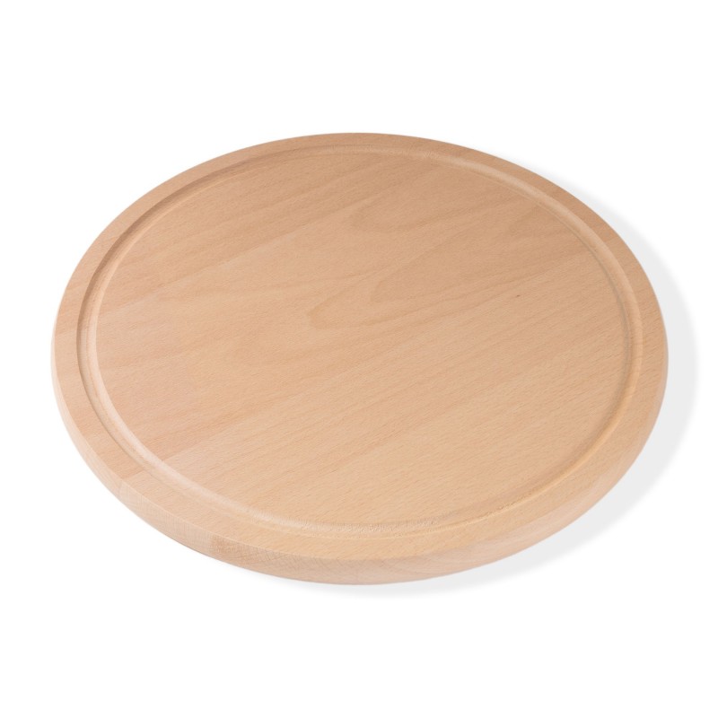 76/5000 Pizza board breakfast board round diameter 36 cm 1.9 cm thick beech steamed