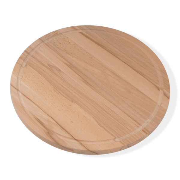 PIZZABRETT FRÜHSTÜCKSBRETT RUND DURCHMESSER 32 CM 1.9 CM DICK KERNBUCHE