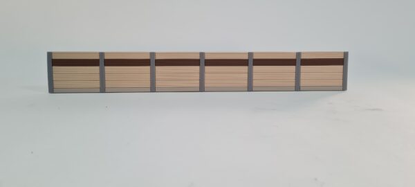 Lärmschutzwand H0. 45 mm hoch gerade, 6 Felder, 5,5cm braun
