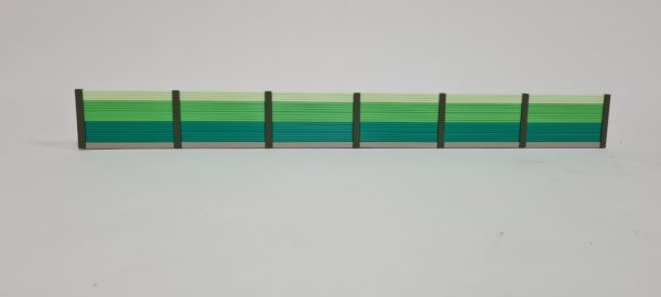 Lärmschutzwand H0. 45 mm hoch gerade, 6 Felder, 7cm grün