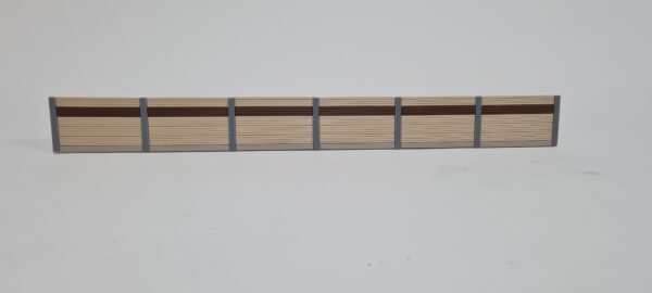 Lärmschutzwand H0. 45 mm hoch gerade, 6 Felder, 7cm braun