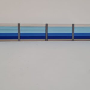 Lärmschutzwand H0. 45 mm hoch gerade, 6 Felder, 7cm blau