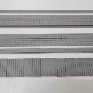 H0 Bahnsteigprofile, 28,2 cm lang, für Bogen 8,2 cm breit